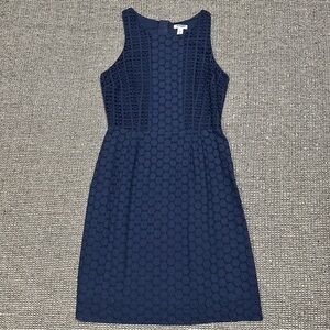 Old Navy Navy Blue Textured Midi Dress